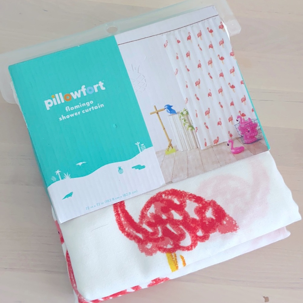 NWT flamingo shower curtain